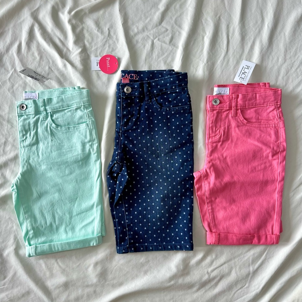 NEW lot of 3 Children’s Place Bermuda Shorts, Size 8.